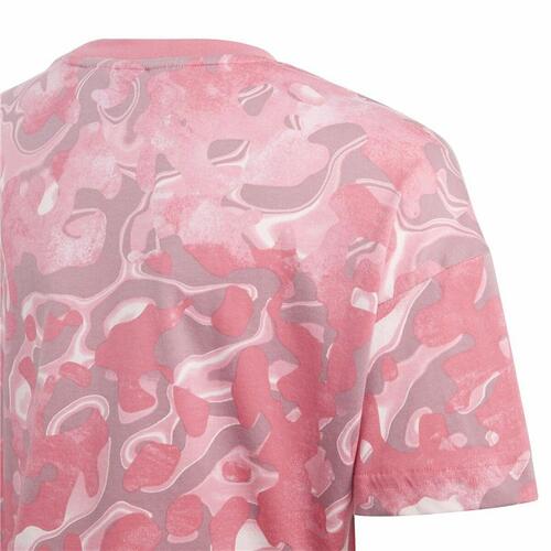 Børne Kortærmet T-shirt Adidas Jg Fi Aop Pink 11-12 år