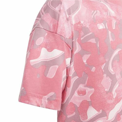 Børne Kortærmet T-shirt Adidas Jg Fi Aop Pink 11-12 år