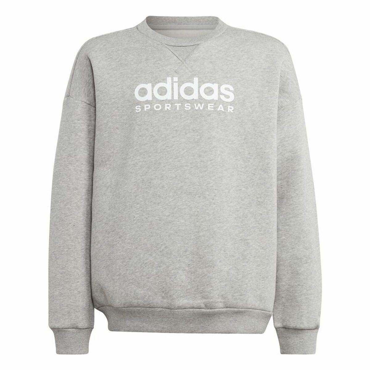 Sweatshirt uden hætte til piger Adidas All Szn Crew Grå 7-8 år