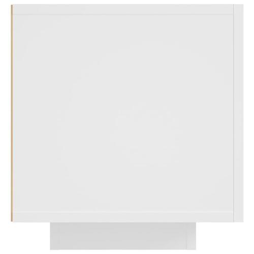 Tv-skab med LED-lys 160x35x40 cm hvid (OUTLET B)