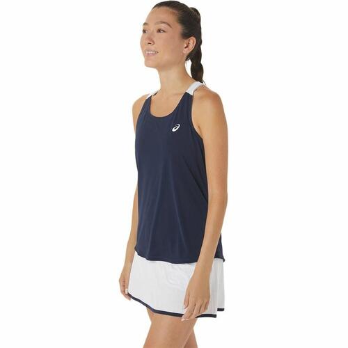 Kortærmet Sport T-shirt Asics Court Blå Mørkeblå Tovtrækning XS
