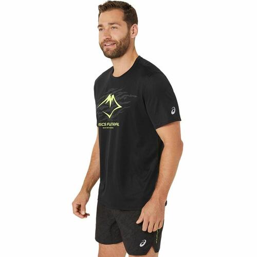 Kortærmet T-shirt til Mænd Asics Fujitrail Logo Ss Top Sort S