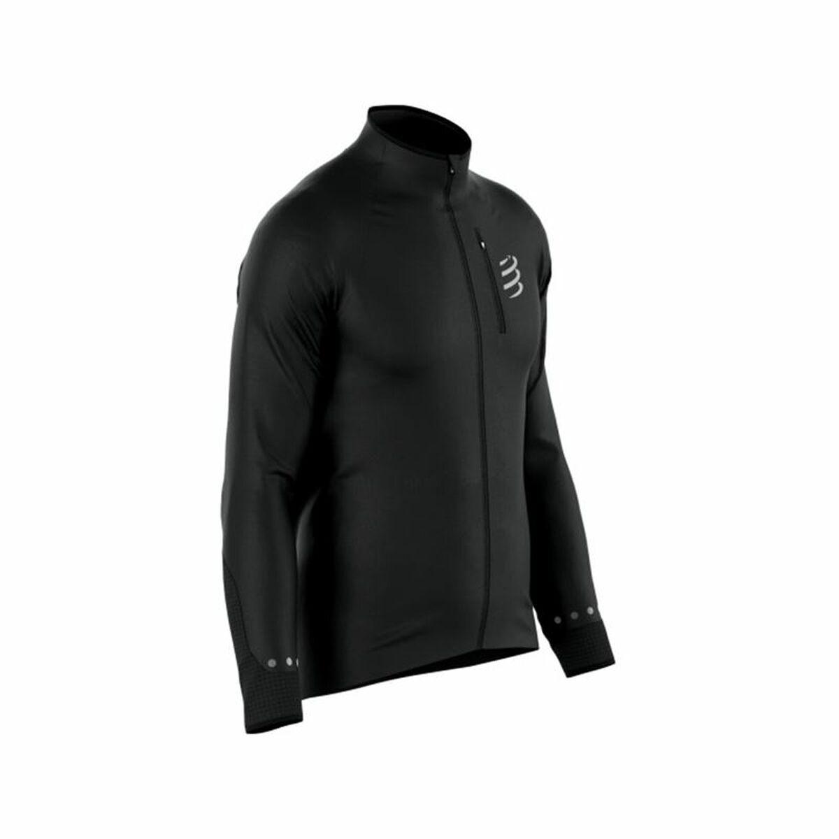 Sportsjakke til Mænd Compressport Hurricane indproof Sort L
