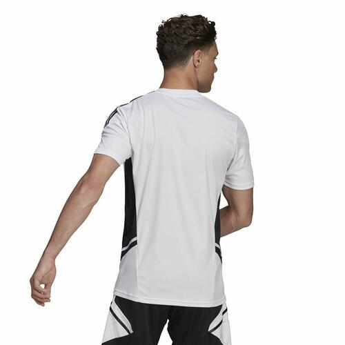 Kortærmet fodboldtrøje til mænd Adidas Con22 Hvid 3XL