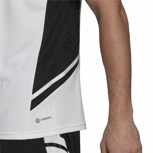 Kortærmet fodboldtrøje til mænd Adidas Con22 Hvid 3XL