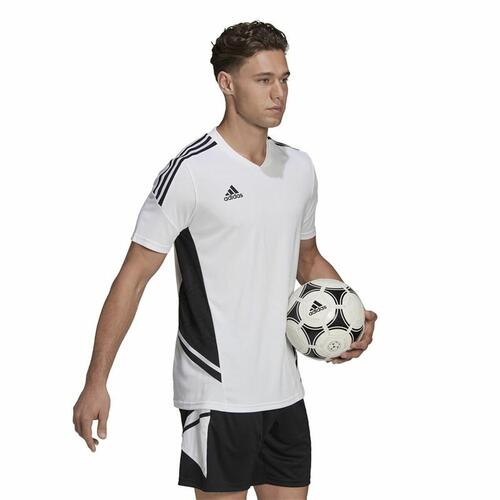 Kortærmet fodboldtrøje til mænd Adidas Con22 Hvid 3XL