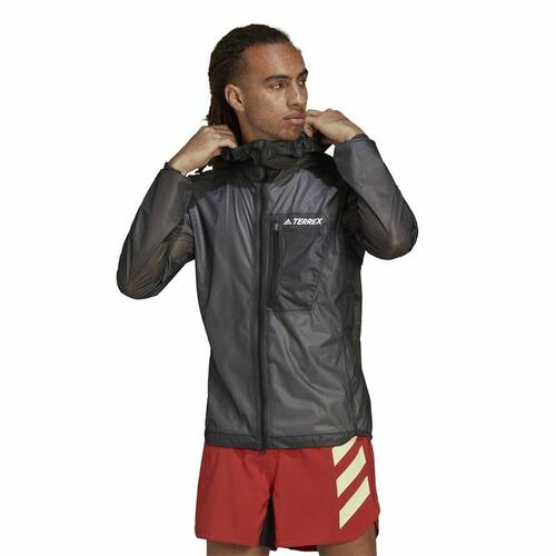 Sportsjakke til Mænd Adidas Agr Rain J Sort M