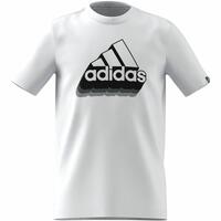 Kortærmet T-shirt til Børn Adidas B Bos Retro Hvid 7-8 år