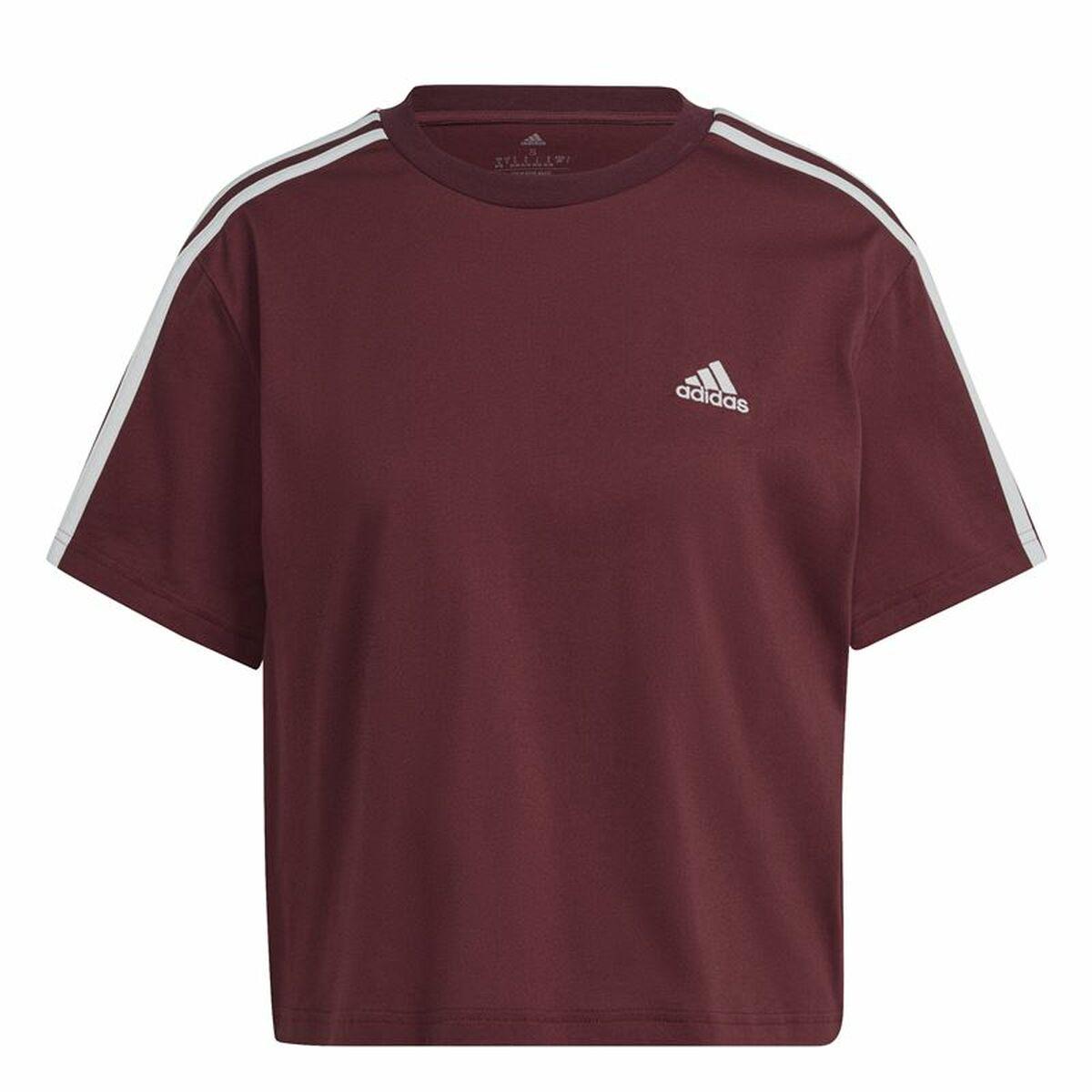 Kortærmet T-shirt til Kvinder Adidas 3S Cr Brun 2XS