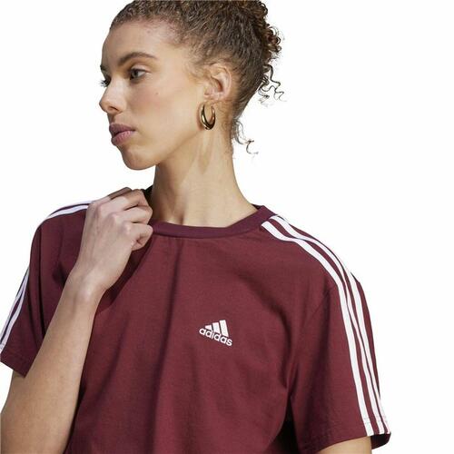 Kortærmet T-shirt til Kvinder Adidas 3S Cr Brun 2XS