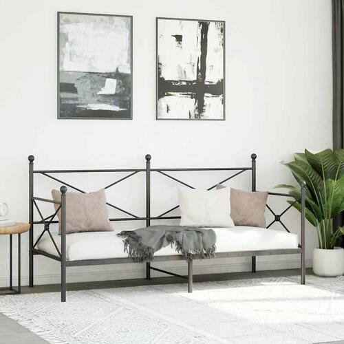 Daybed uden madras 75x190 cm stål sort