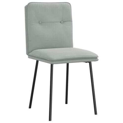 Spisebordsstole 6 stk. velour lysegrå