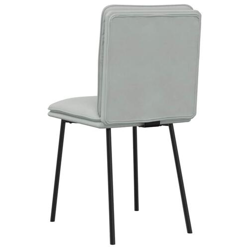 Spisebordsstole 6 stk. velour lysegrå
