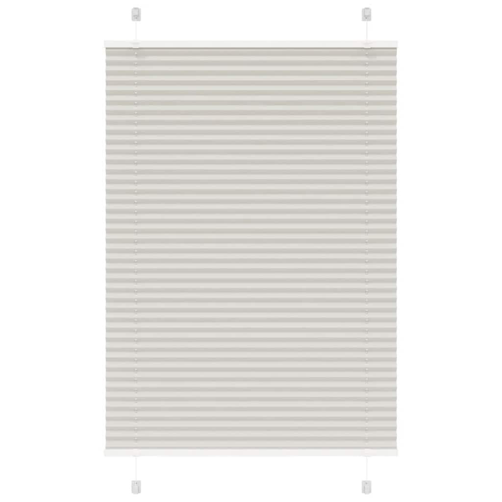 Plisségardin Stofbredde 54,4 Cm Polyester Lysegrå - 95 x 100 cm