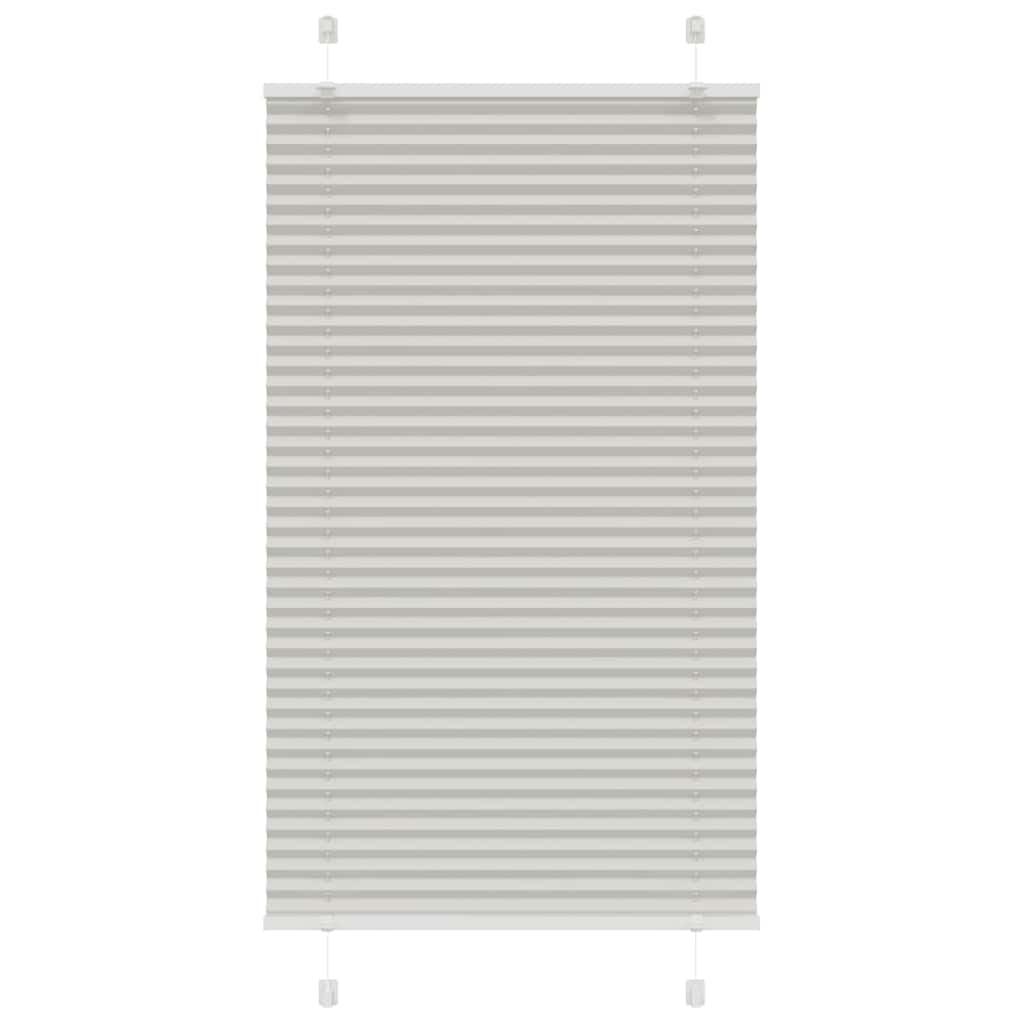 Plisségardin Stofbredde 54,4 Cm Polyester Lysegrå - 80 x 150 cm