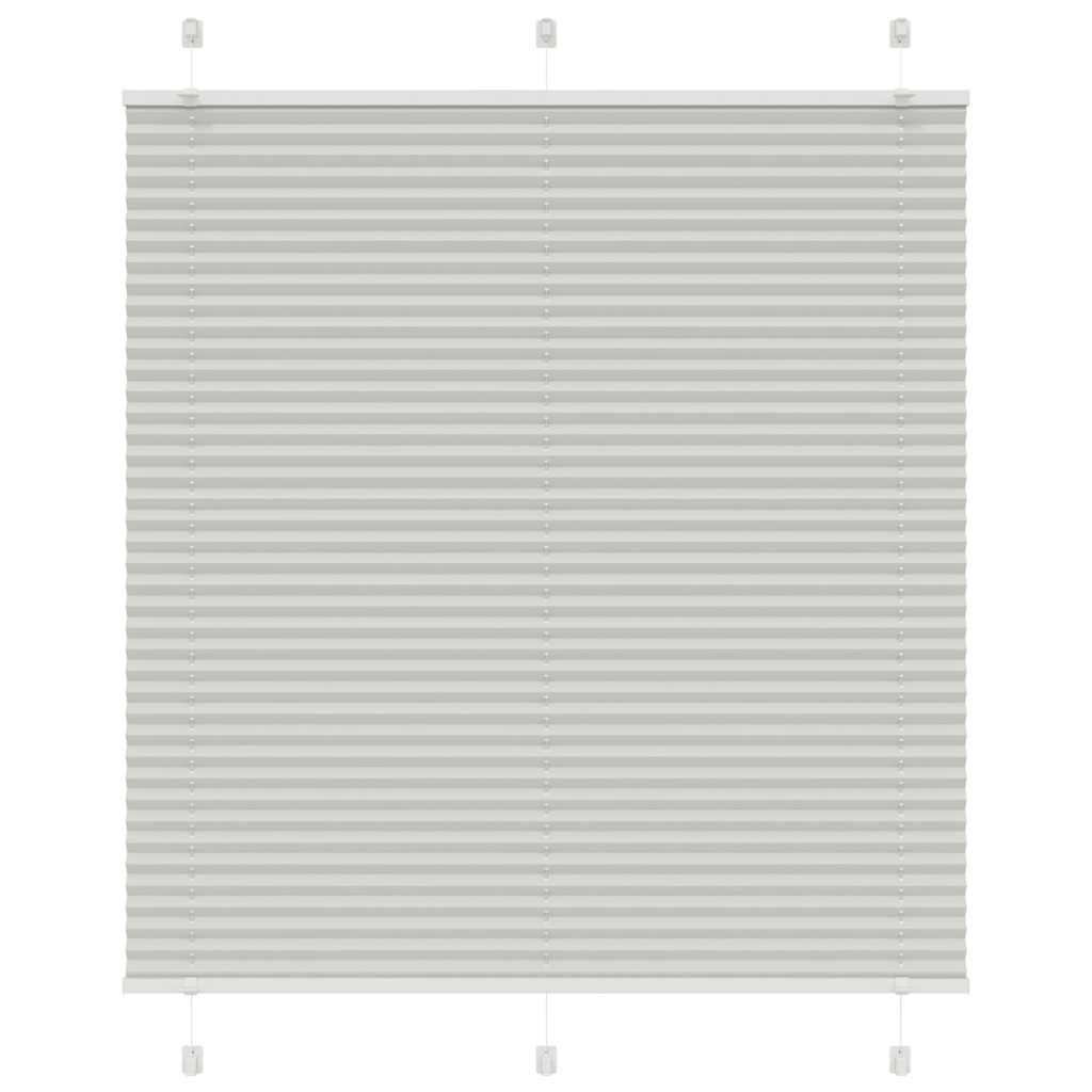 Plisségardin Stofbredde 54,4 Cm Polyester Lysegrå - 120 x 100 cm