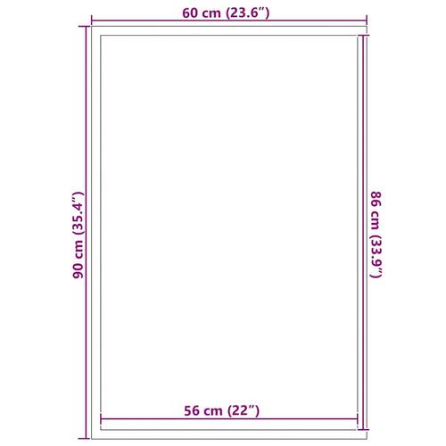 Dørmåtte 60x90 cm sort