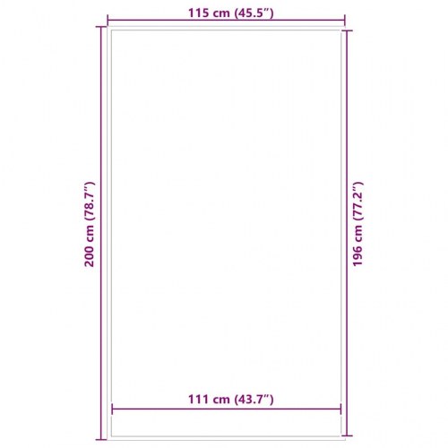Dørmåtte - sort 115 × 200 cm, skridsikker og vaskbar