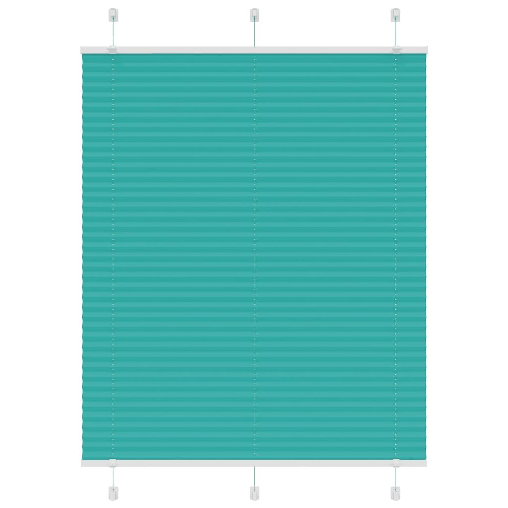 Plisségardin Benzin Grøn Stofbredde 54,4 Cm Polyester Petroliumsgrøn - 110 x 100 cm