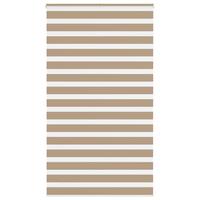 Zebragardin sandbrun 125x200 cm stofbredde 120,9 cm polyester