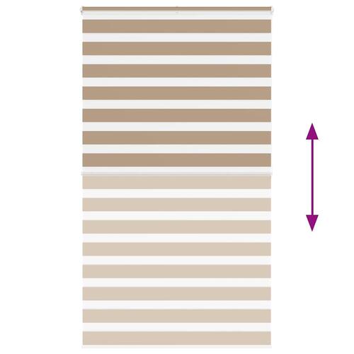 Zebragardin sandbrun 125x200 cm stofbredde 120,9 cm polyester
