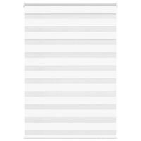 Zebragardin hvid 115x100 cm stofbredde 110,9 cm polyester
