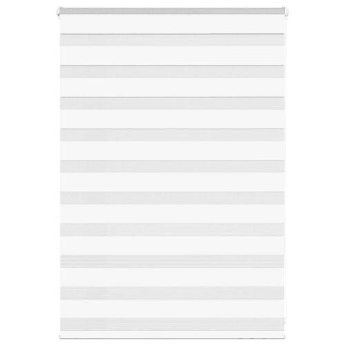 Zebragardin hvid 115x100 cm stofbredde 110,9 cm polyester
