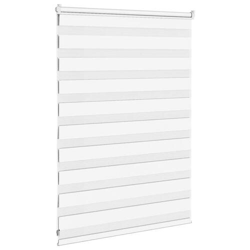Zebragardin hvid 115x100 cm stofbredde 110,9 cm polyester
