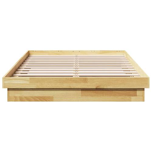Sengeramme uden madras 120x200 cm Massivt træ Eg
