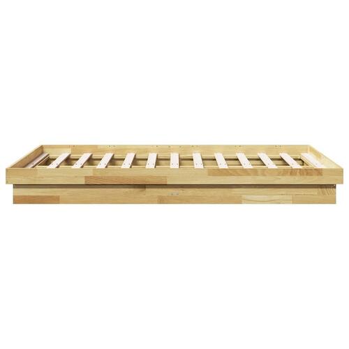 Sengeramme uden madras 120x200 cm Massivt træ Eg