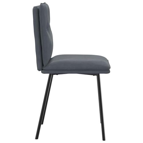 Spisebordsstole 6 stk. velour mørkegrå