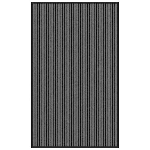 Dørmåtte Stribe Sort og Grå 90x150 cm