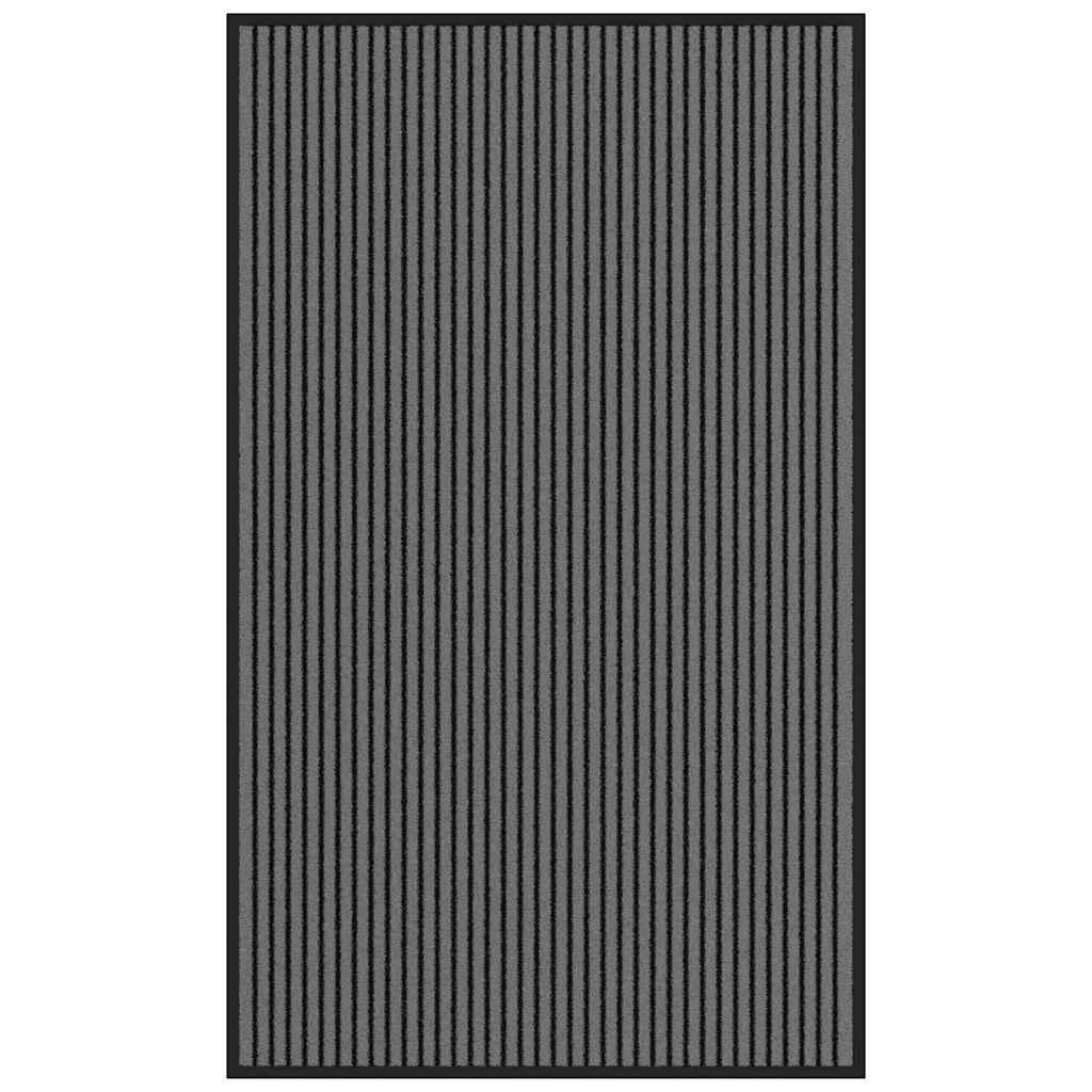 Dørmåtte Stribe Sort og Grå 90x150 cm