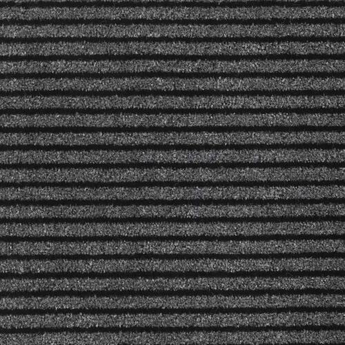 Dørmåtte Stribe Sort og Grå 90x150 cm