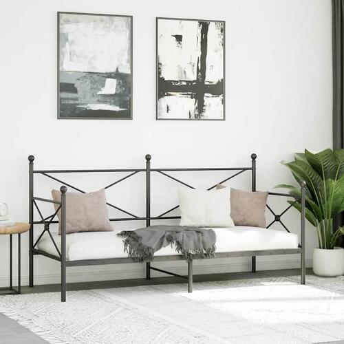 Daybed uden madras 90x200 cm stål sort
