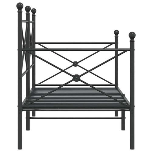 Daybed uden madras 90x200 cm stål sort