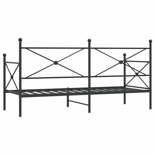 Daybed uden madras 90x200 cm stål sort
