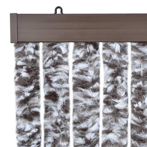 Insektgardin 90x200 cm chenille brun og beige