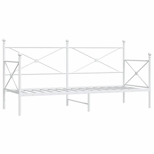 Daybed uden madras 90x200 cm stål hvid