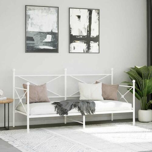 Daybed uden madras 90x200 cm stål hvid