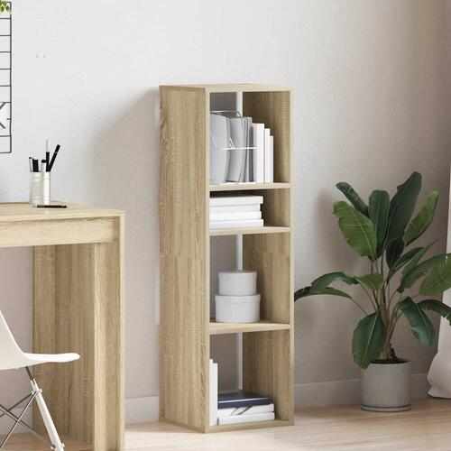 Bogreol 34x31x112 cm konstrueret træ sonoma-eg