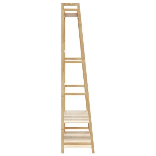 Tøjstativ med hylder 110x40x180 cm bambus