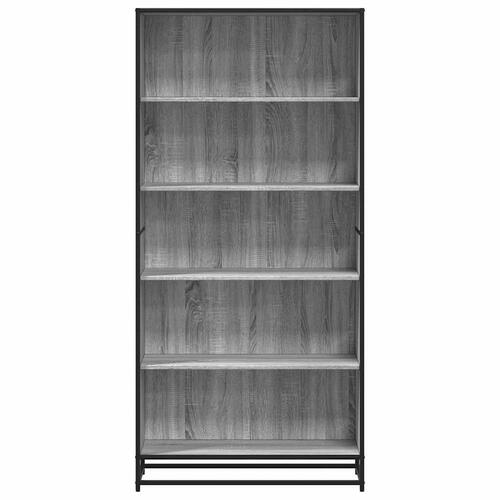 Bogreol 80,5x35x170,5 cm konstrueret træ grå sonoma-eg