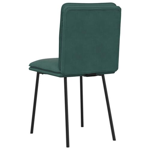 Spisebordsstole 6 stk. velour mørkegrøn
