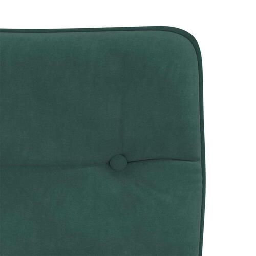Spisebordsstole 6 stk. velour mørkegrøn