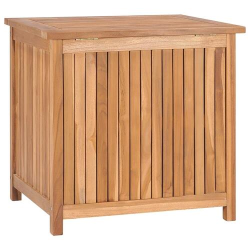Opbevaringskasse til haven 60x50x58 cm massivt teaktræ