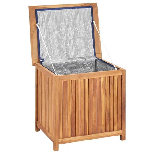 Opbevaringskasse til haven 60x50x58 cm massivt teaktræ