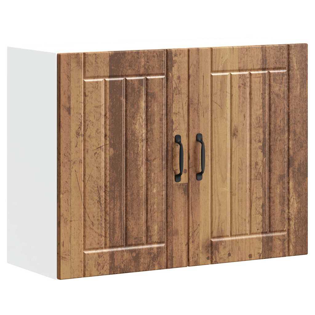 Køkkenvægskab Lucca - antikt træ look, konstrueret træ, 80×31×60 cm