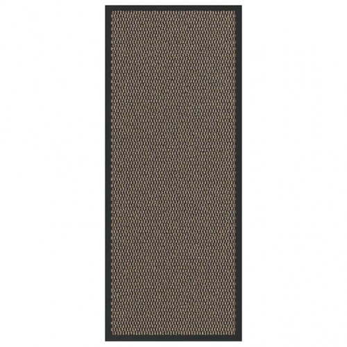 Dørmåtte brun 60 × 150 cm - skridsikker og vaskbar indgangsmåtte