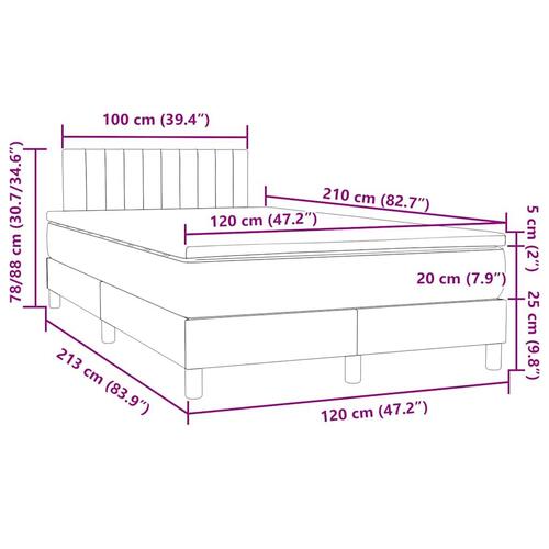 Kontinentalseng med madras 120x210 cm fløjl sort